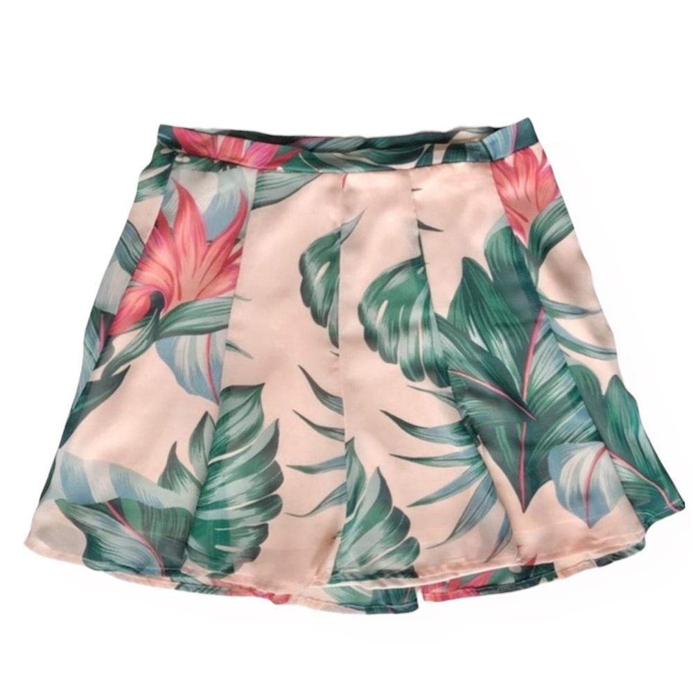 Show Me Your MuMu Kauai Kisses Mini Tropical Palm Leaf Tree Print Skater Skirt 0 - Picture 5 of 11